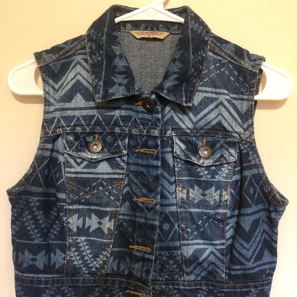 Highway jeans Aztec vest M